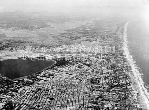 鹿島港開発前の航空写真