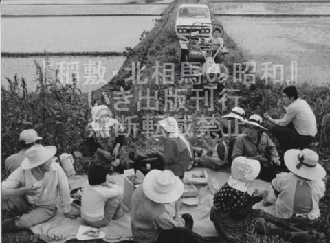 田植えの一服〈旧東町・昭和55年・撮影：鴻野伸夫氏〉